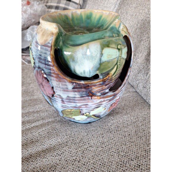 Ceramic Marbled DRAGONFLY Countertop Water Fountain New - Picture 5 of 15